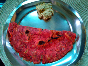 Beetroot Akki Rotti Rice Flour roti beetroot akki rotti coconut chutney 333x250