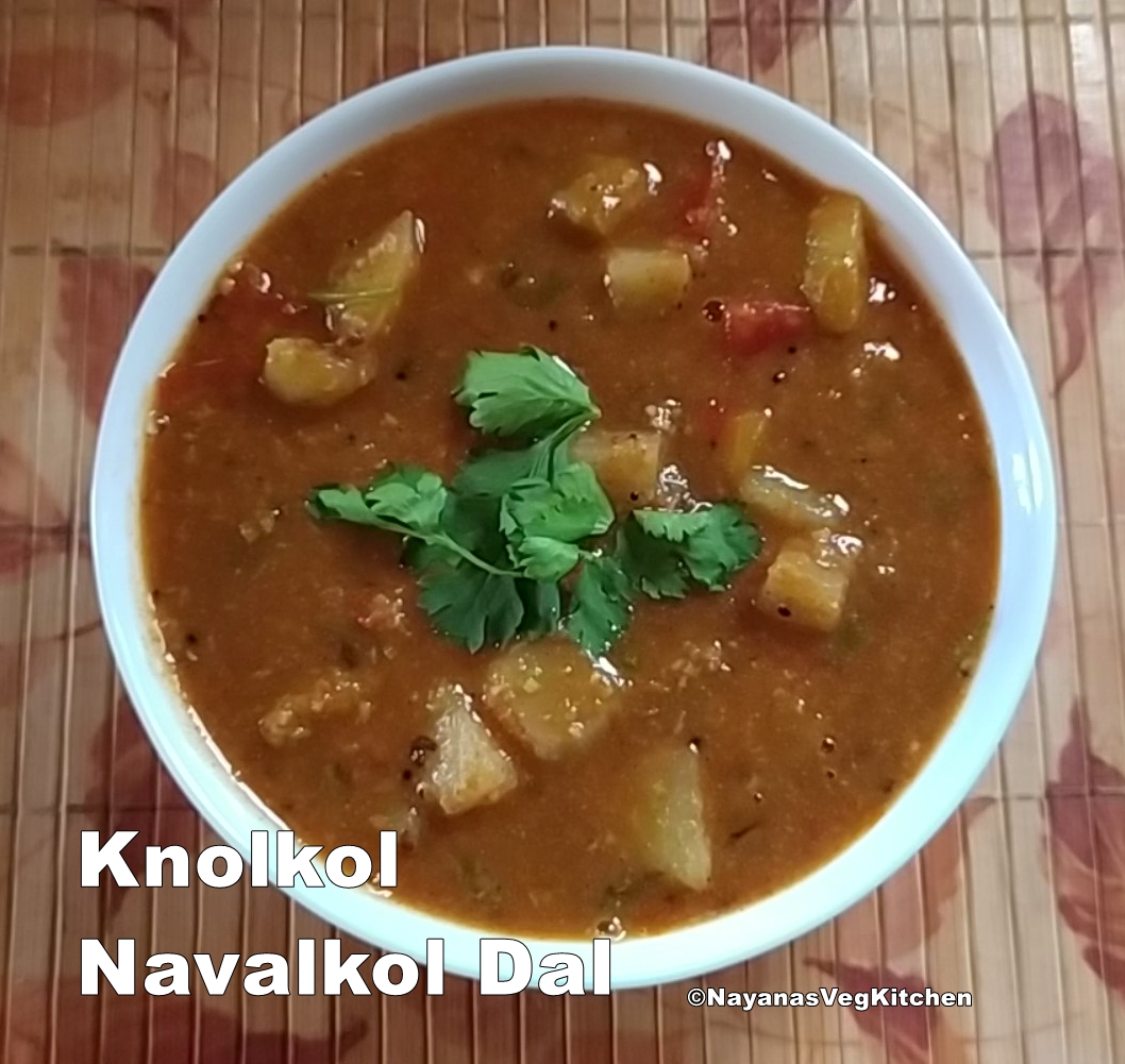 Knolkol Navalkol Dal Recipe - NayanasVegKitchen.com