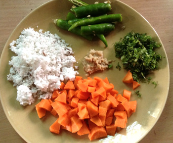 rice sevai upma ingredients 350x289
