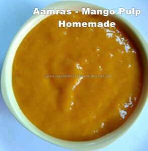 aamras homemade mango pulp/puree 500x510