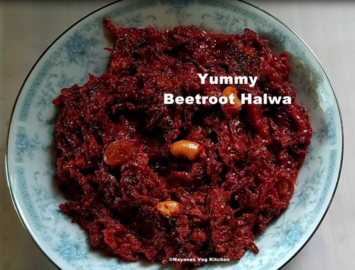 beetroot halwa 500x380