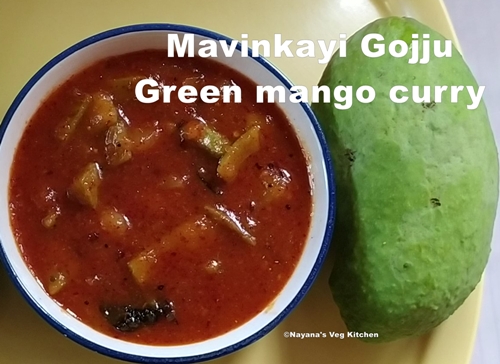 Mavinkayi gojju-Mango curry 500x364