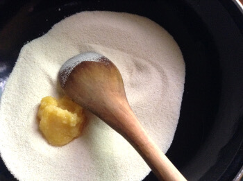 add ghee to roasted rava 350x261