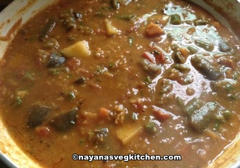 South Indian Mixed veg sambar ready mixed veg sambar 350x245