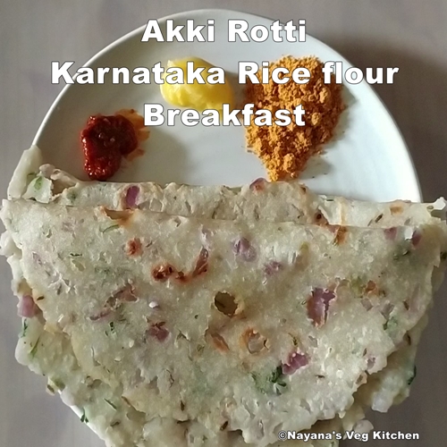 Akki Roti Recipe Masala Akki Rotti akki rotti rice flour 500x500