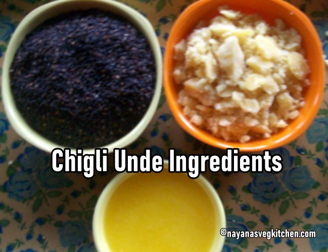 Chigli unde Black til laddoo recipe chigli unde ingredients 649x500