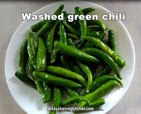 washed green chili 492x400