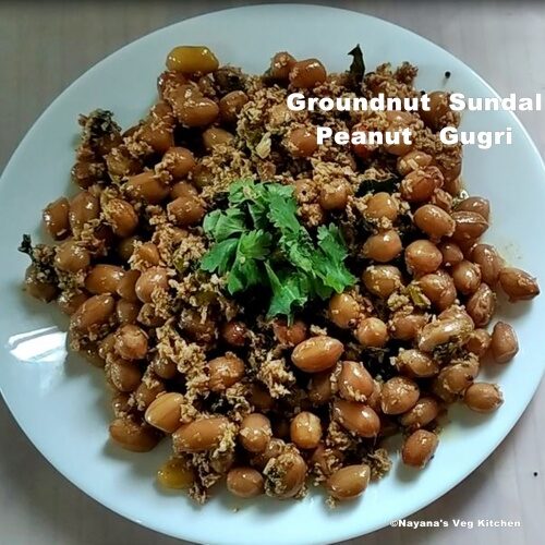 Peanut Sundal Recipe Verkadalai Sundal groundnut peanut sundal 549x500