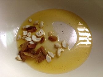 add cashew raisins in ghee 335x250